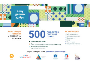 Всероссийский конкурс волонтерских инициатив «Хочу  делать добро»: успей подать заявку